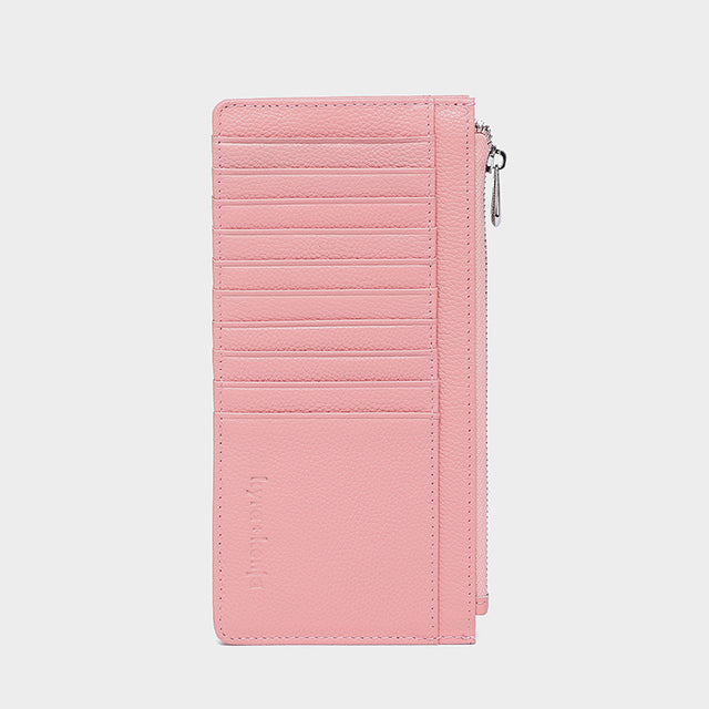 Large Zip Card Holder Pastel Pink