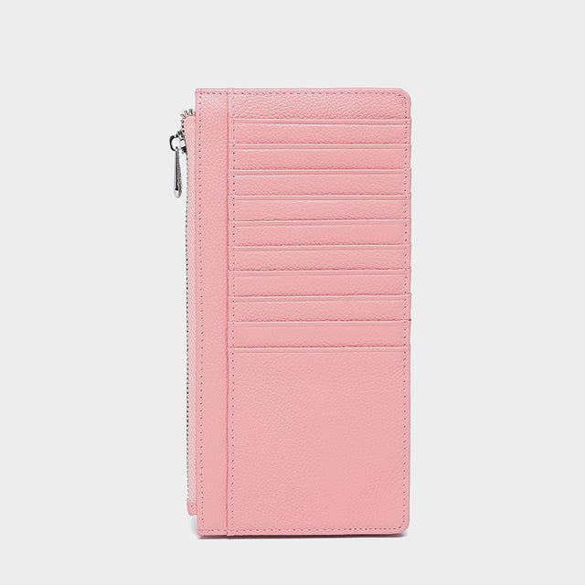 Large Zip Card Holder Pastel Pink