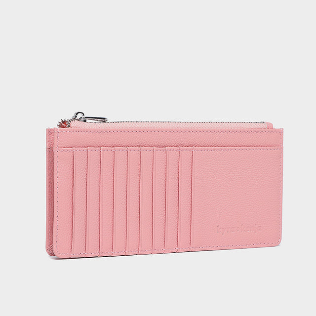 Large Zip Card Holder Pastel Pink