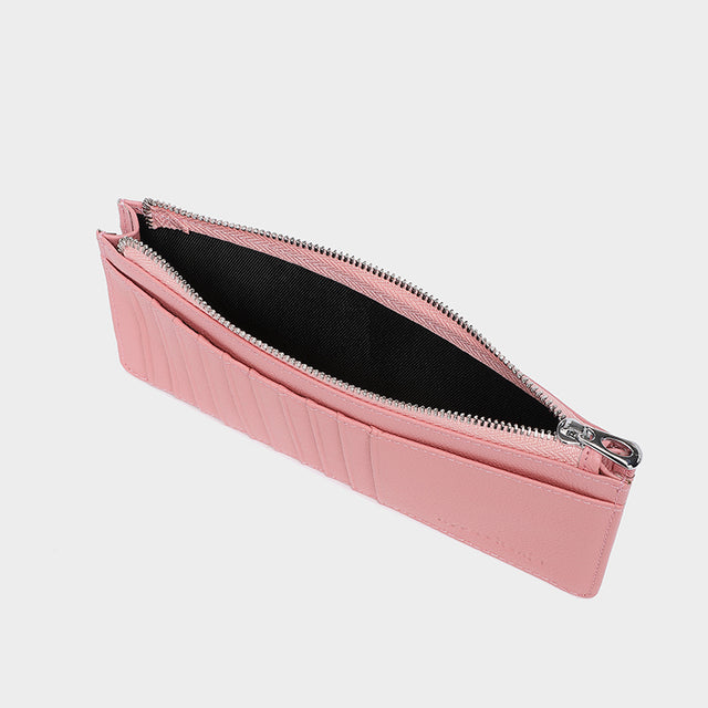 Large Zip Card Holder Pastel Pink