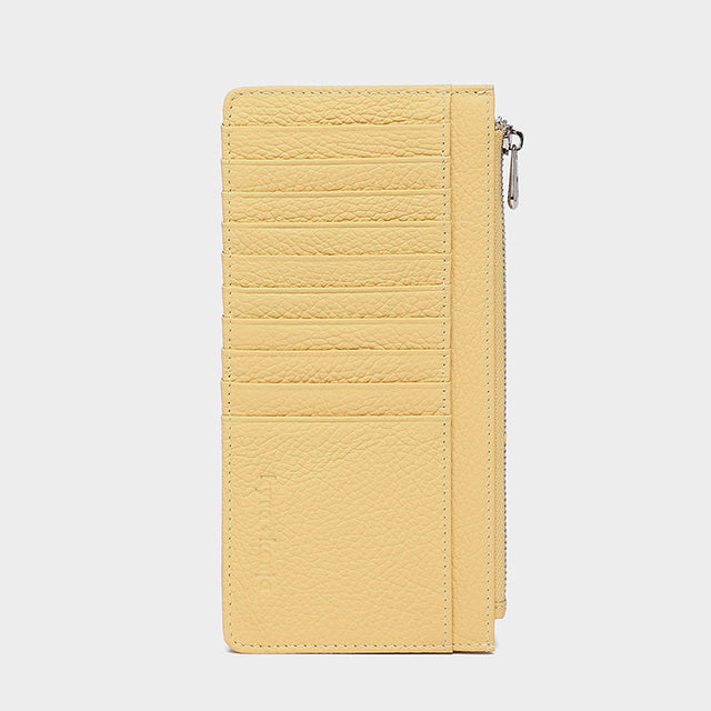 Large Zip Card Holder Butter Yellow