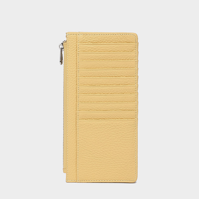 Large Zip Card Holder Butter Yellow