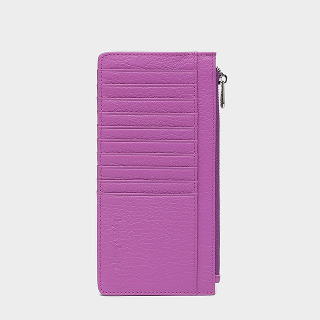 Large Zip Card Holder Lilac