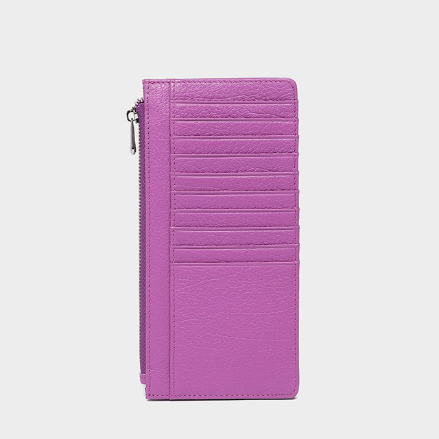 Large Zip Card Holder Lilac