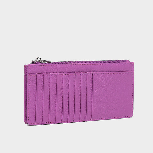 Large Zip Card Holder Lilac