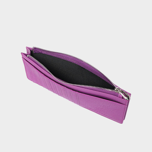 Large Zip Card Holder Lilac