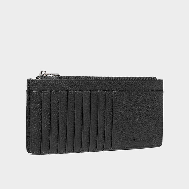 Large Zip Card Holder Black