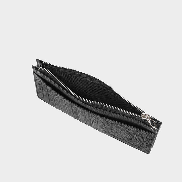 Large Zip Card Holder Black