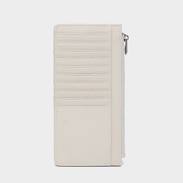 Large Zip Card Holder Off White