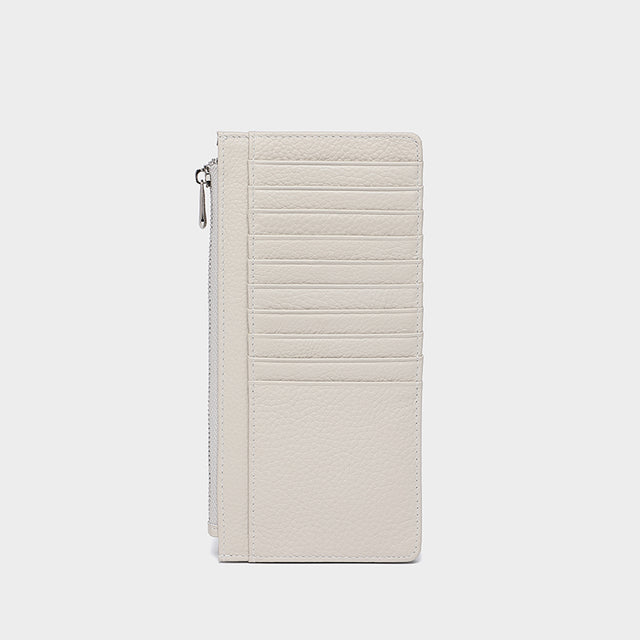 Large Zip Card Holder Off White