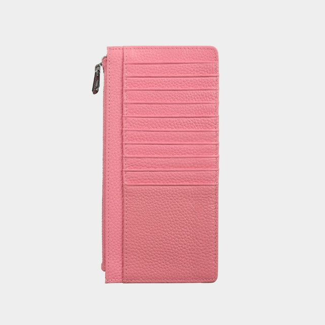 Large Zip Card Holder Pink