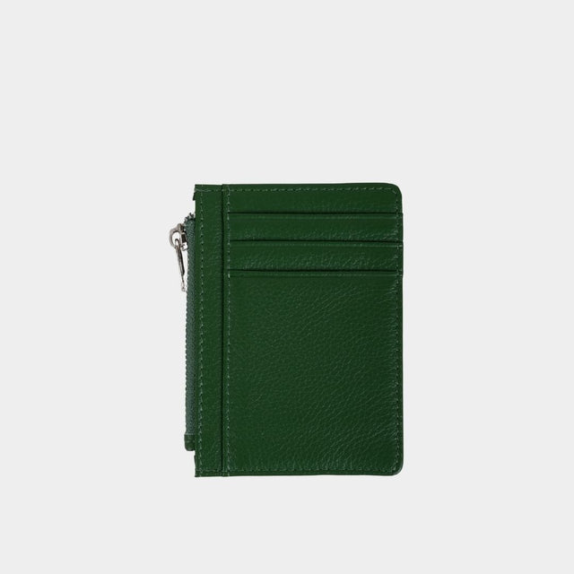 Small Zip Card Holder Khaki Green