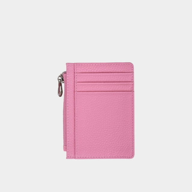 Small Zip Card Holder Pink