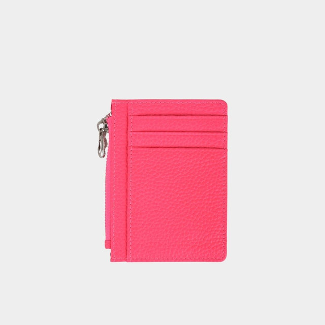 Small Zip Card Holder Hot Pink