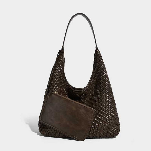 Naya Woven Hobo Bag Chocolate