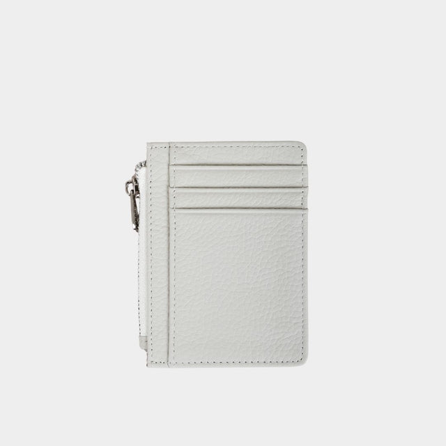 Small Zip Card Holder Off White