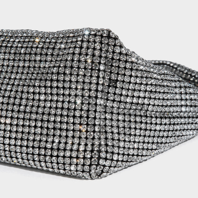 Luci Crystal Shoulder Bag Silver