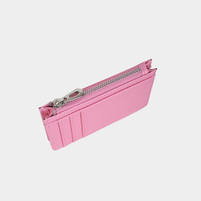 Small Zip Card Holder Pink