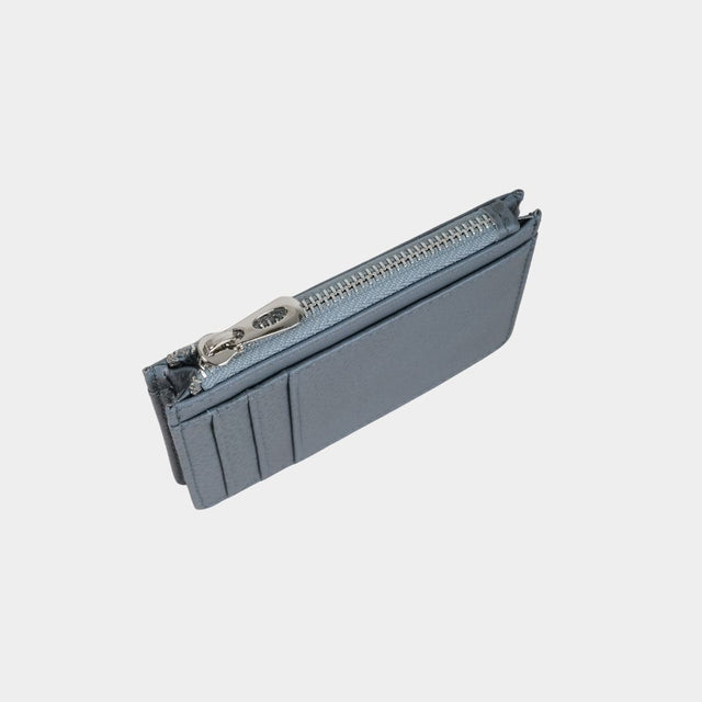 Small Zip Card Holder Denim Blue