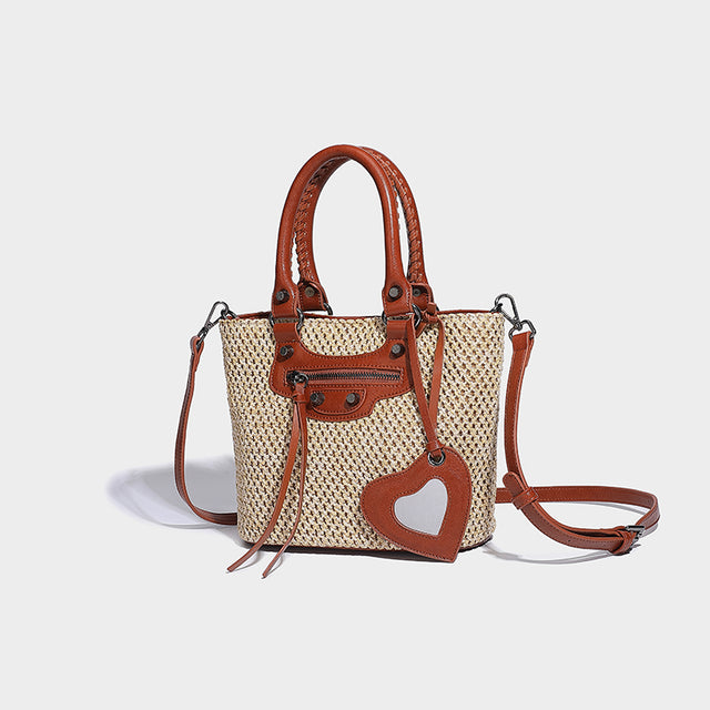 Mila Natural Raffia Camel