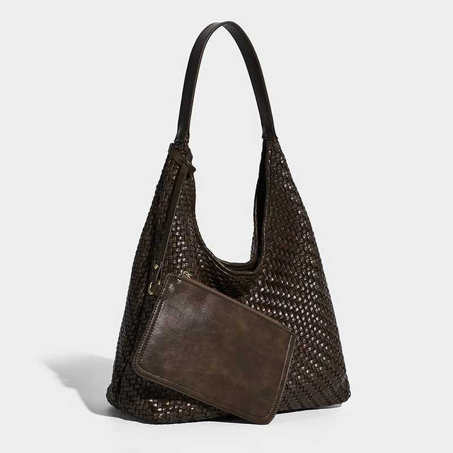 Naya Woven Hobo Bag Chocolate