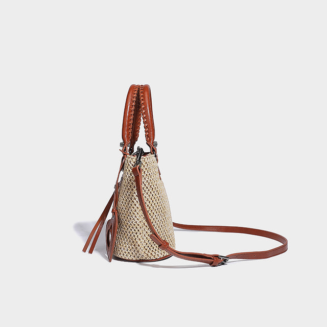 Mila Natural Raffia Camel