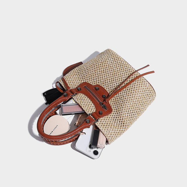 Mila Natural Raffia Camel