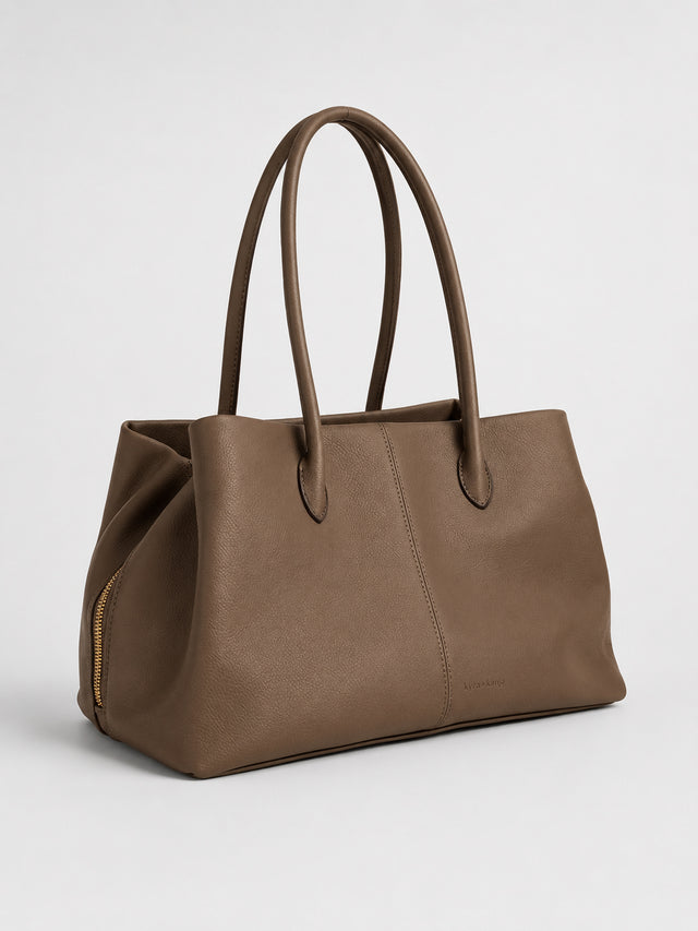 Cove Taupe Shoulder Tote