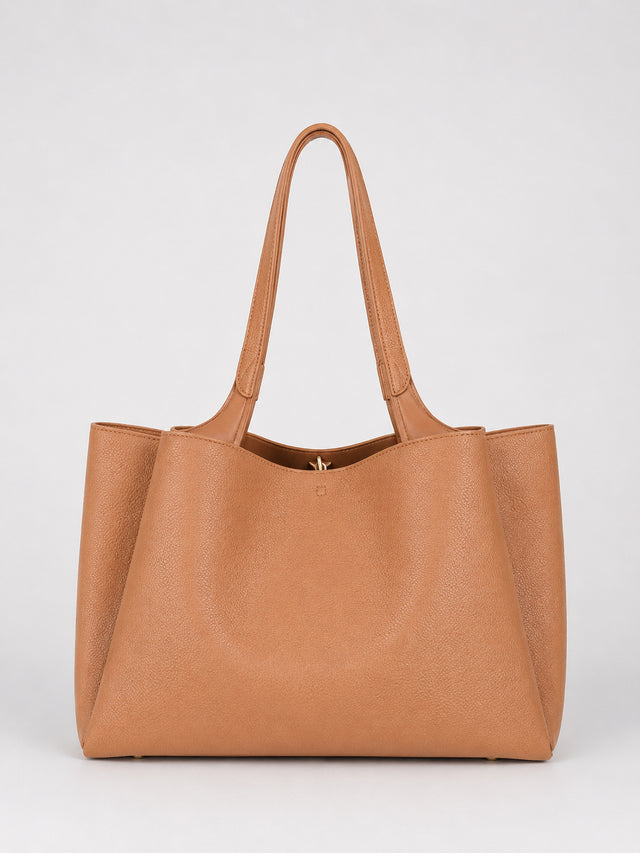 Mara Structured Tote Tan