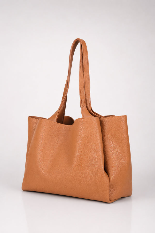 Mara Structured Tote Tan