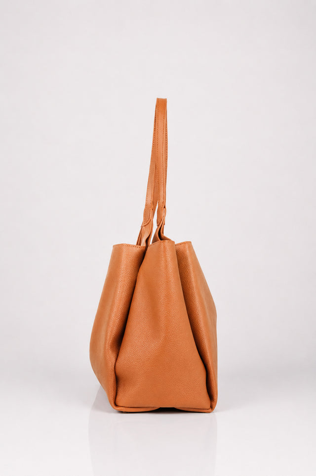 Mara Structured Tote Tan