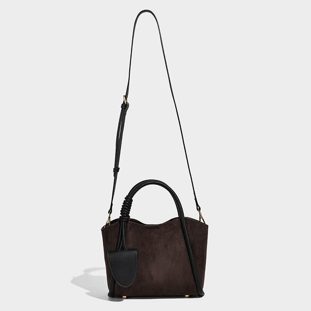Sophia Shoulder Bag Suede Chocolate