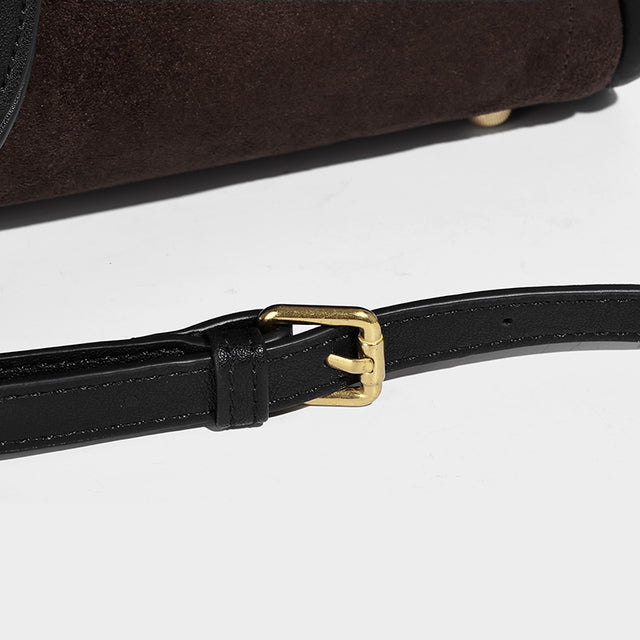 Sophia Shoulder Bag Suede Chocolate