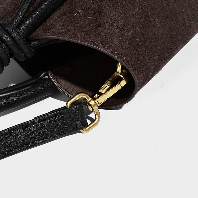 Sophia Shoulder Bag Suede Chocolate