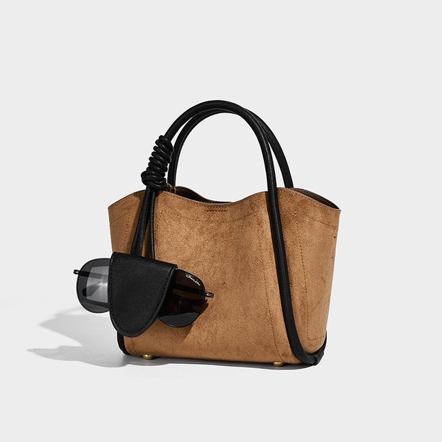Sophia Shoulder Bag Suede Brown