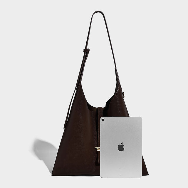 Suede Hobo Bag Chocolate