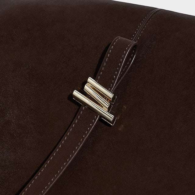 Suede Hobo Bag Chocolate