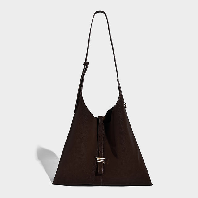 Suede Hobo Bag Chocolate