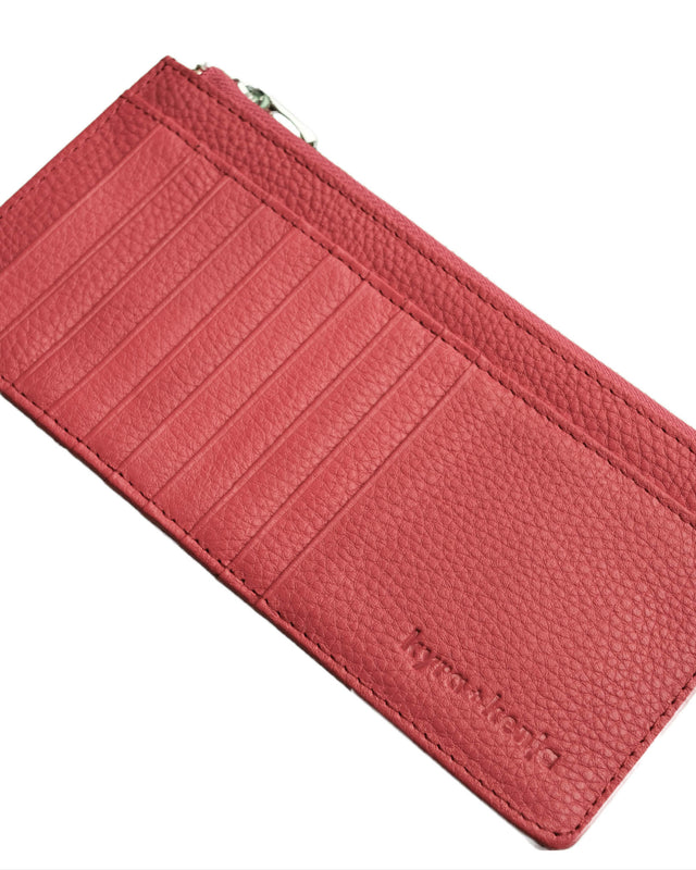Large Zip Card Holder Pink