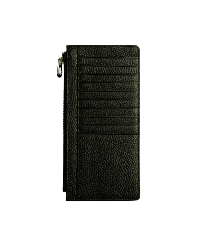 Card Holder With Zip in black