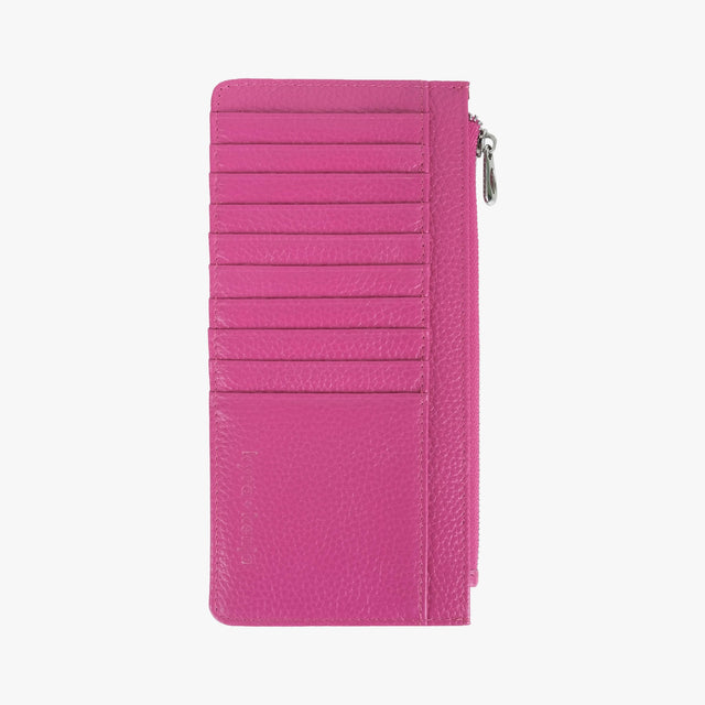 Large Zip Card Holder Pink