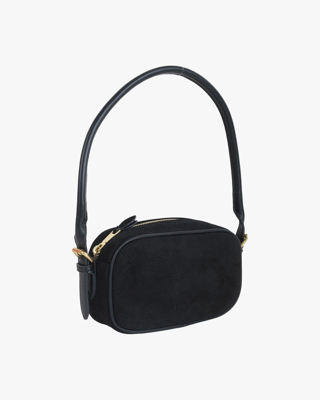 Mitsy Shoulder Suede Black