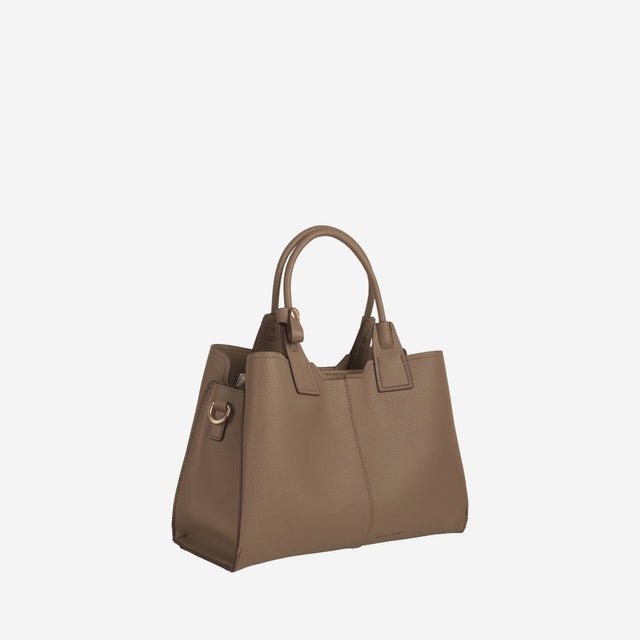 Kaia Taupe Structured Tote