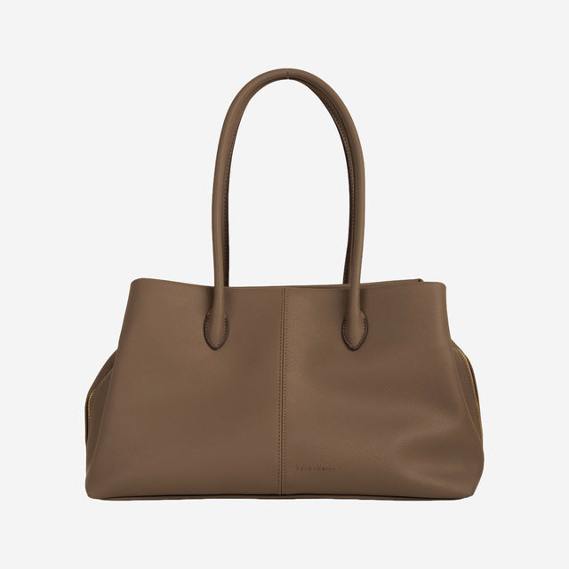 Cove Taupe Shoulder Tote