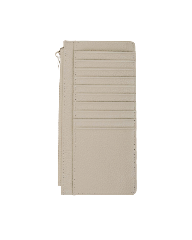 Large Zip Card Holder Off White