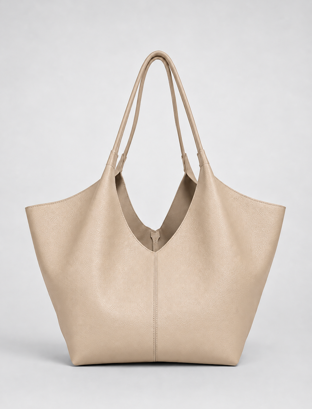 Nola Relaxed Tote Beige