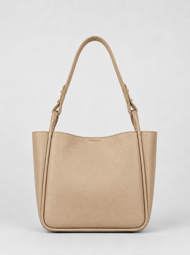 Elodie Shoulder Tote Beige