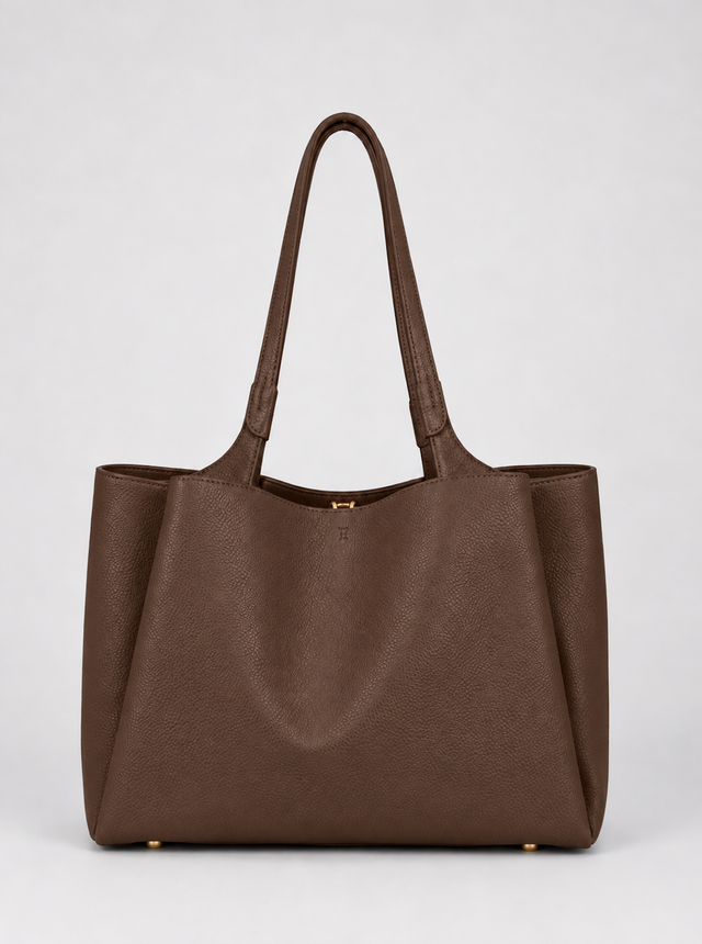 Mara Structured Tote Chocolate