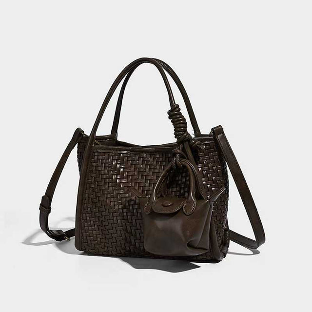 Siena Woven Mini Tote Chocolate