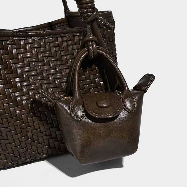 Siena Woven Mini Tote Chocolate
